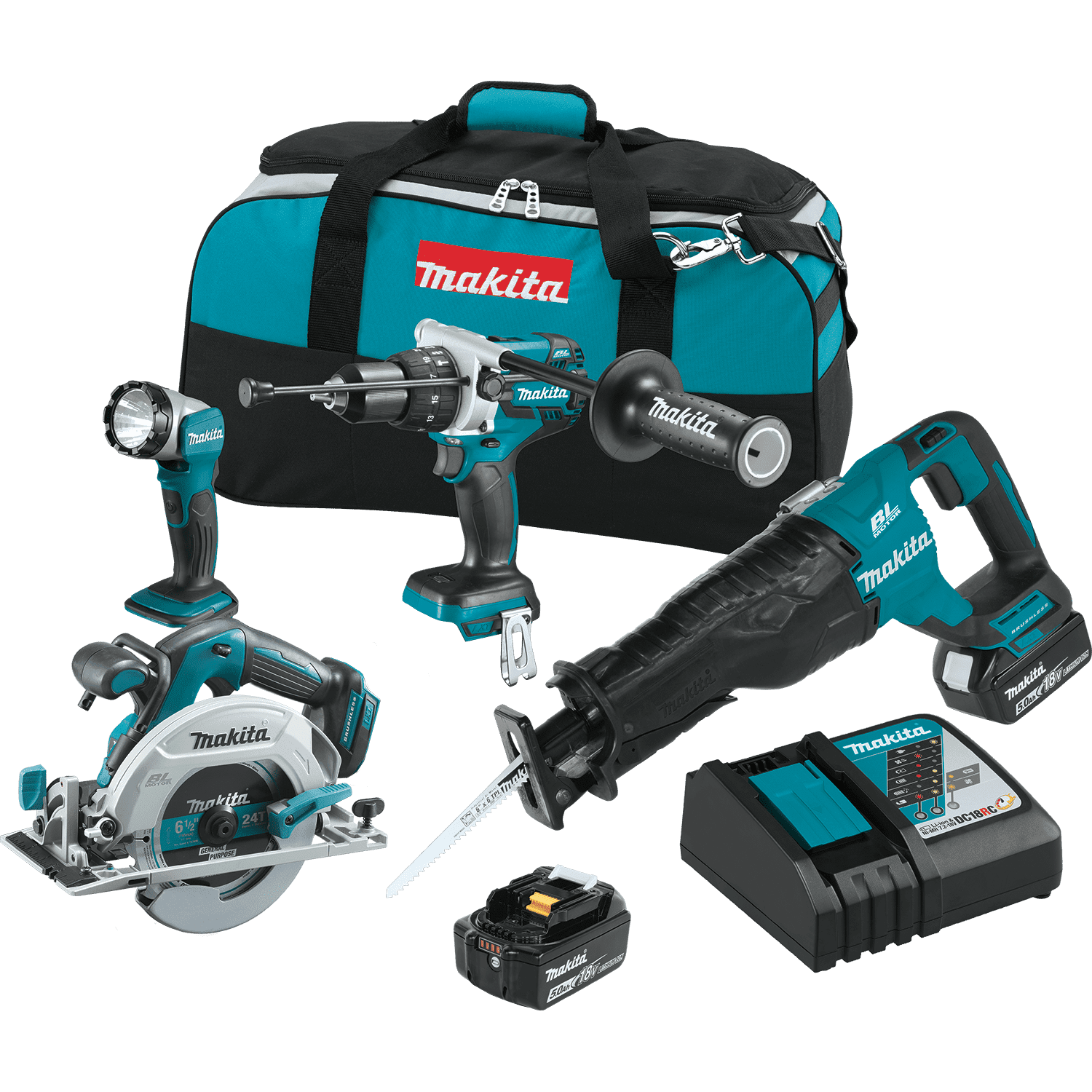 Picture of 18V LXT Lithium-Ion Brushless Cordless 4-Pc. Combo Kit (5.0Ah)