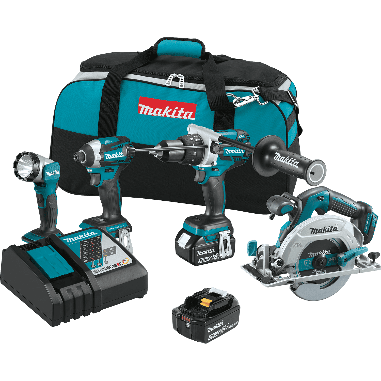 Picture of 18V LXT Lithium-Ion Brushless Cordless 4-Pc. Combo Kit (5.0Ah)