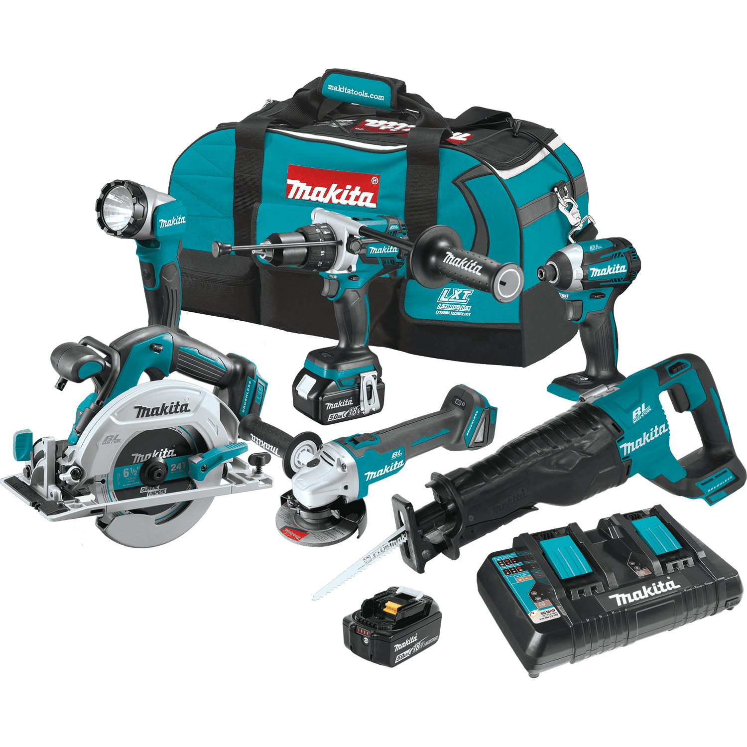 Picture of 18V LXT Lithium-Ion Brushless Cordless 6-Pc. Combo Kit (5.0Ah)