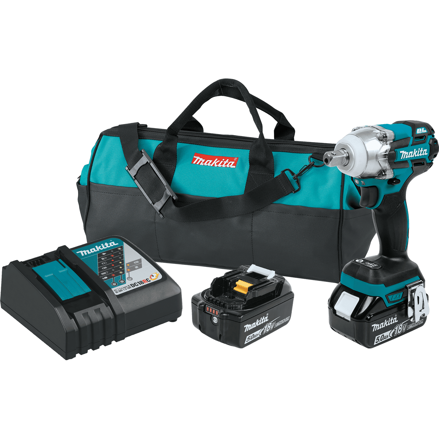 Picture of 18V LXT Lithium-Ion Brushless Cordless 3-Speed 1/2" Sq. Drive Impact Wrench Kit (5.0Ah)