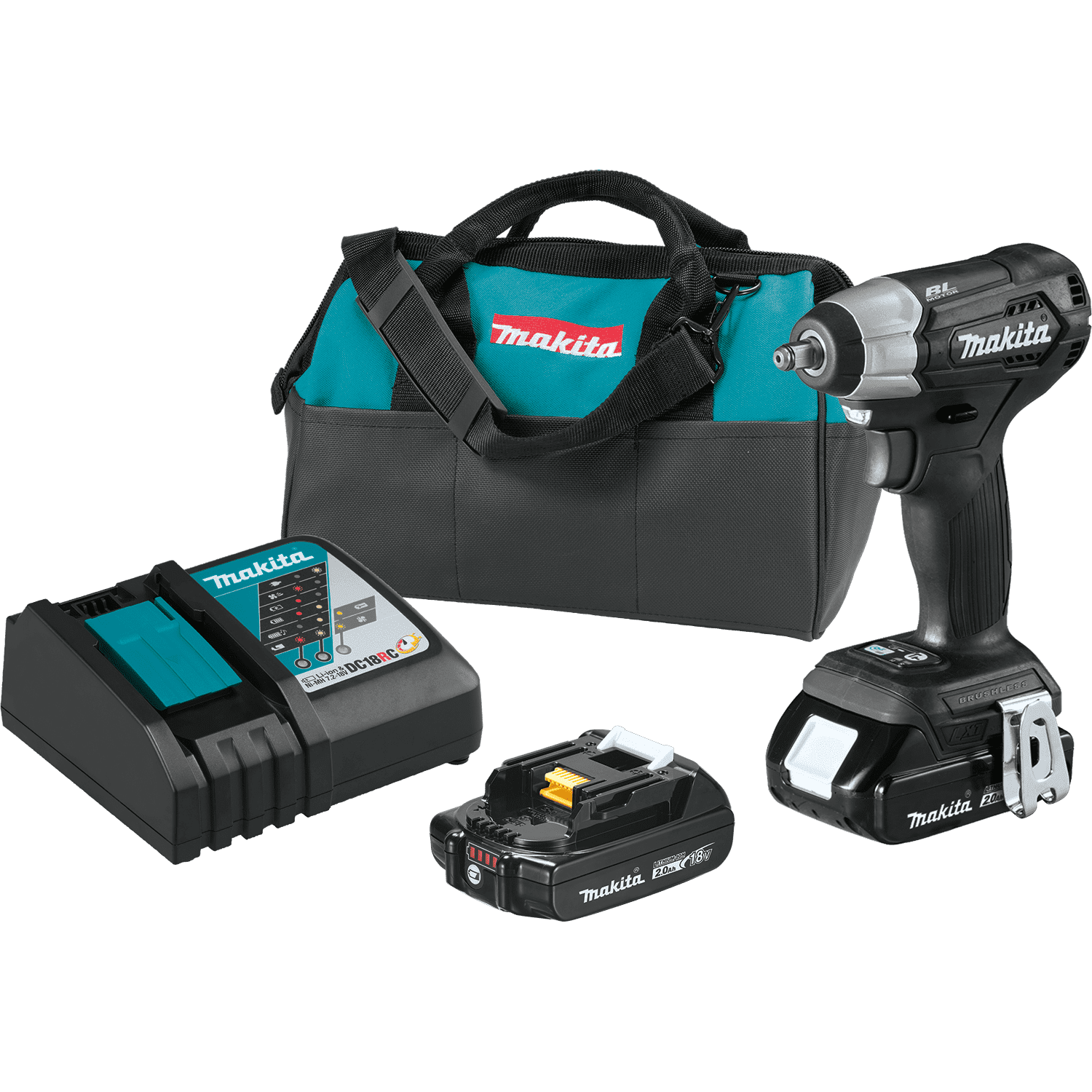 Picture of 18V LXT Lithium-Ion Sub-Compact Brushless Cordless 3/8" Sq. Drive Impact Wrench Kit (2.0Ah)