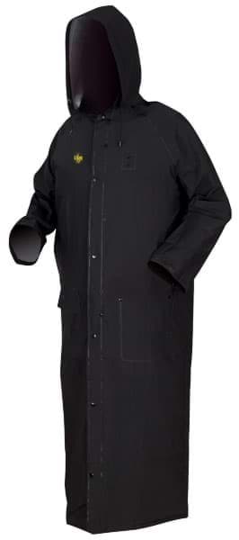 Picture of Raincoat w/ Hood 60" Black Flame Resistant - 4X