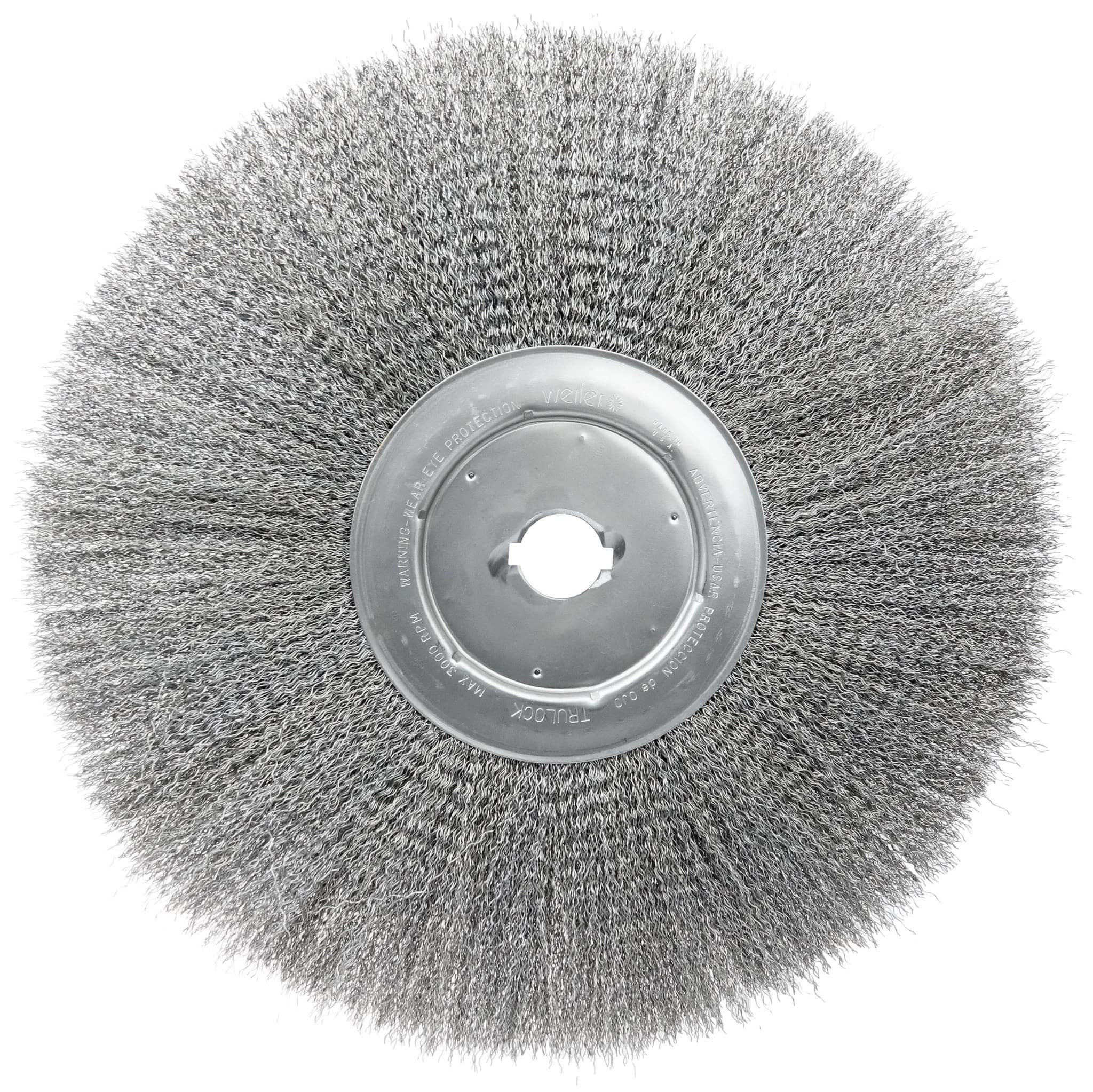 Picture of 15" Narrow Face Crimped Wire Wheel, .014" Steel Fill, 1-1/4" Arbor Hole