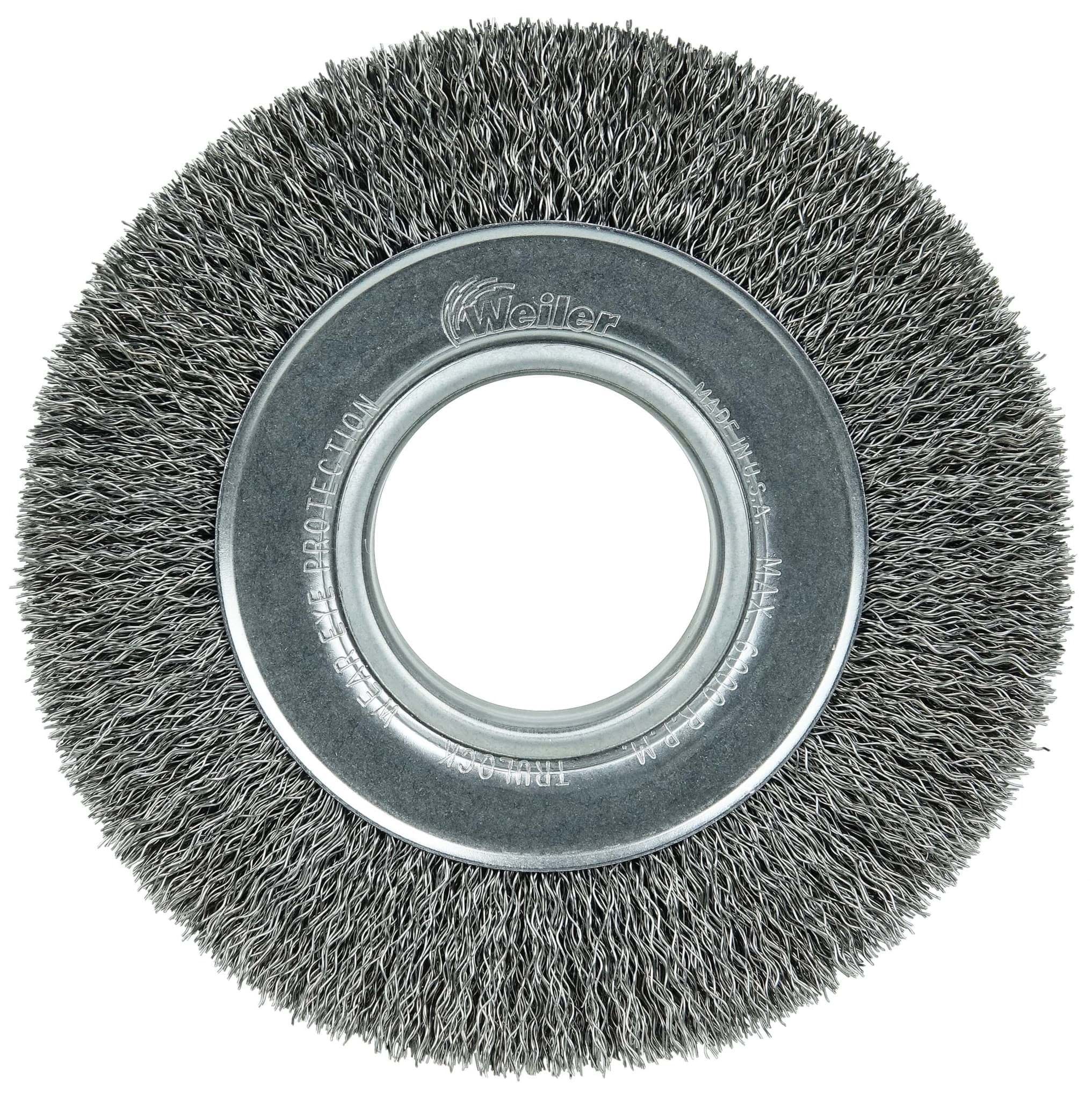 Picture of 6" Wide Face Crimped Wire Wheel, .0118" Steel Fill, 2" Arbor Hole