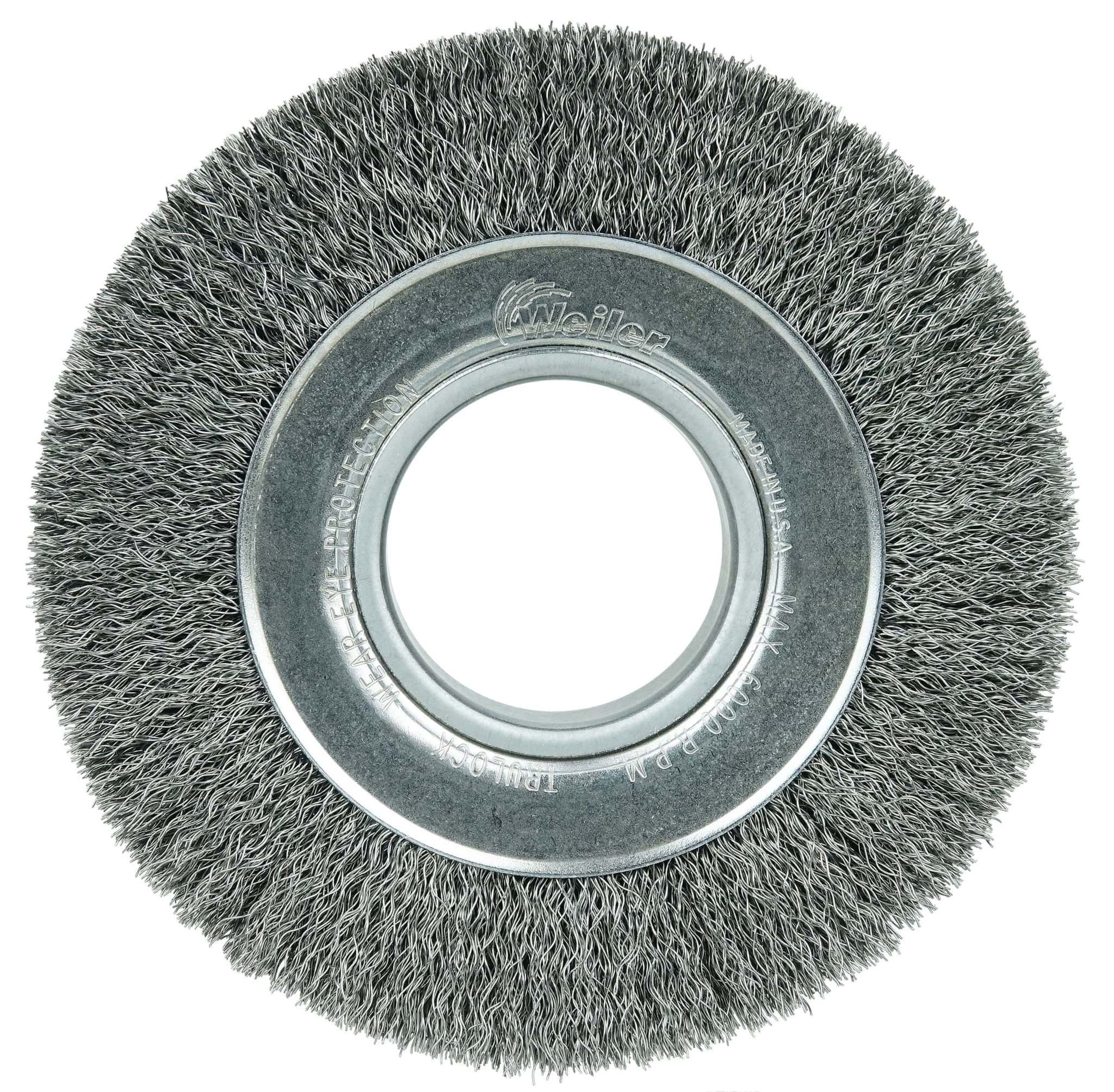 Picture of 6" Medium Face Crimped Wire Wheel, .0118" Steel Fill, 2" Arbor Hole