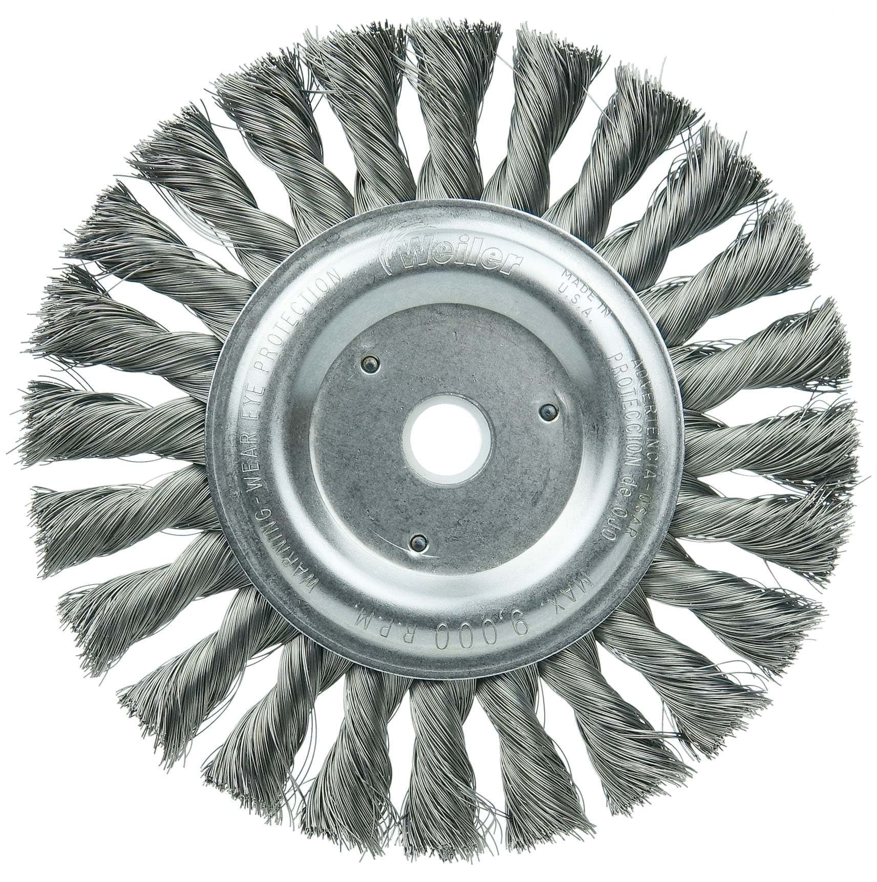 Picture of 6" Standard Twist Knot Wire Wheel, .014" Steel Fill, 5/8"-1/2" Arbor Hole