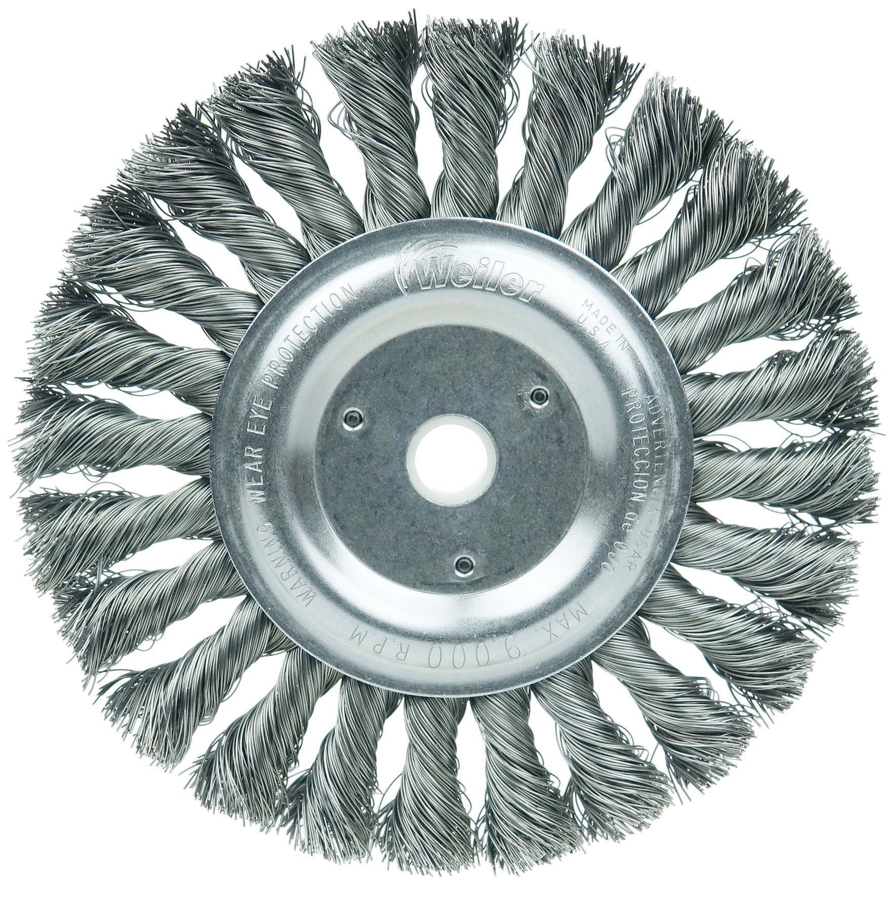 Picture of 6" Standard Twist Knot Wire Wheel, .016" Steel Fill, 5/8"-1/2" Arbor Hole