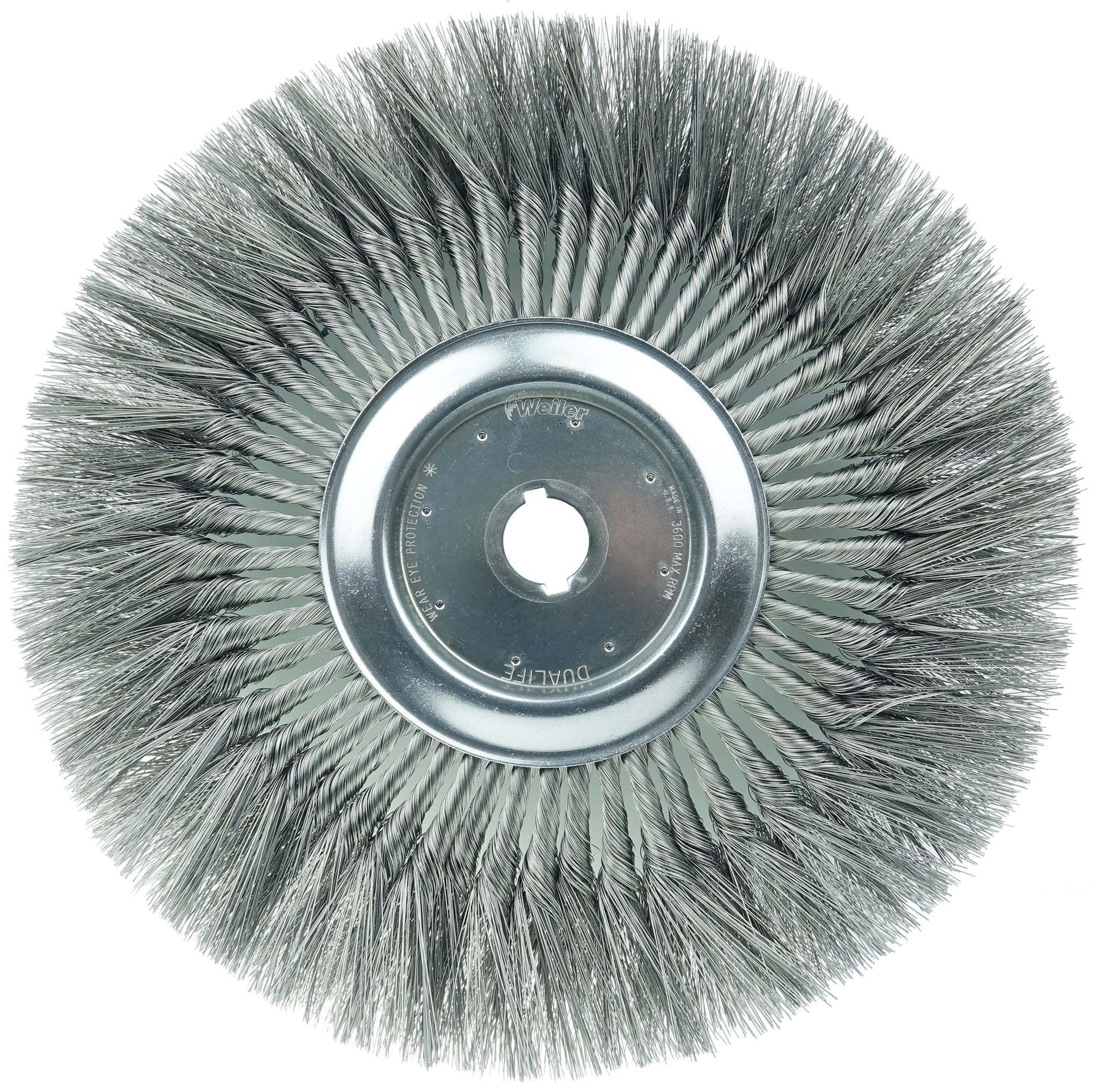 Picture of 15" Standard Twist Knot Wire Wheel, .016" Steel Fill, 1-1/4" Arbor Hole