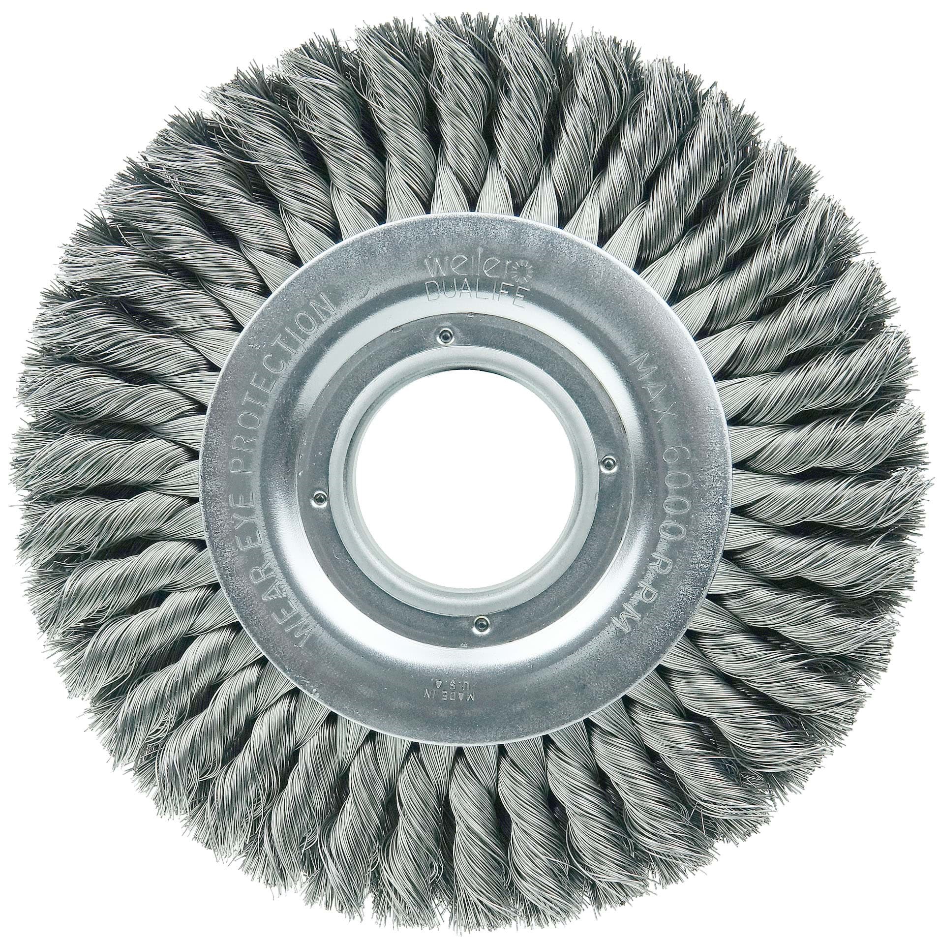 Picture of 8" Standard Twist Knot Wire Wheel, .016" Steel Fill, 2" Arbor Hole