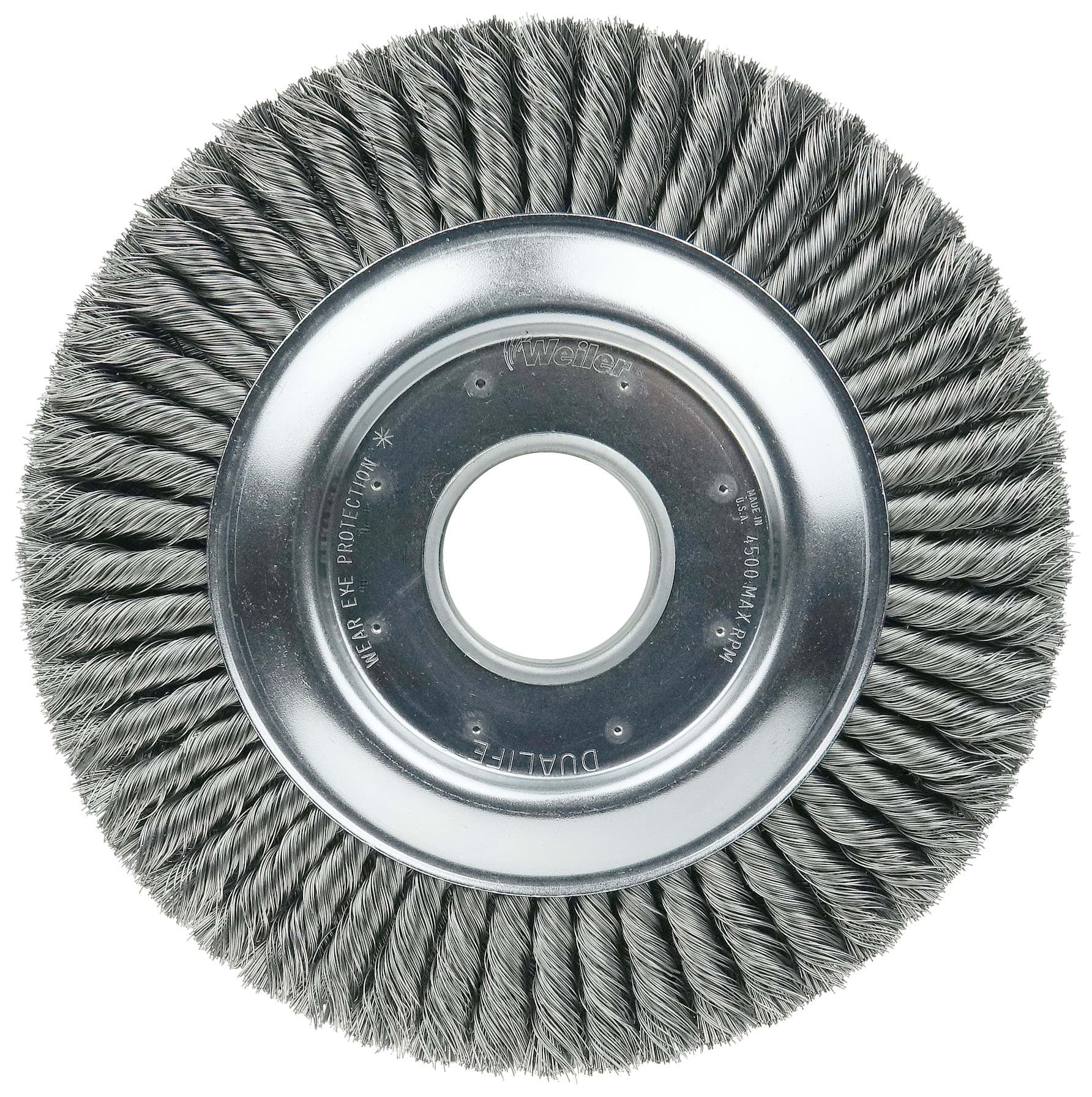 Picture of 10" Standard Twist Knot Wire Wheel, .016" Steel Fill, 2" Arbor Hole