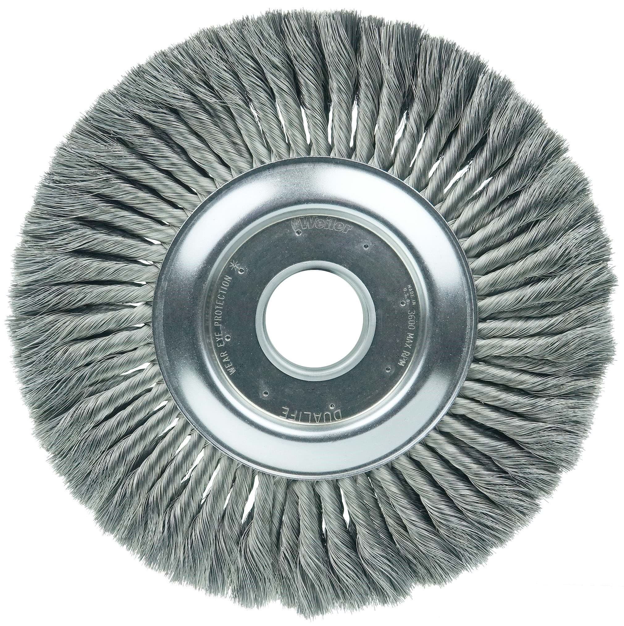 Picture of 12" Standard Twist Knot Wire Wheel, .0118" Steel Fill, 2" Arbor Hole