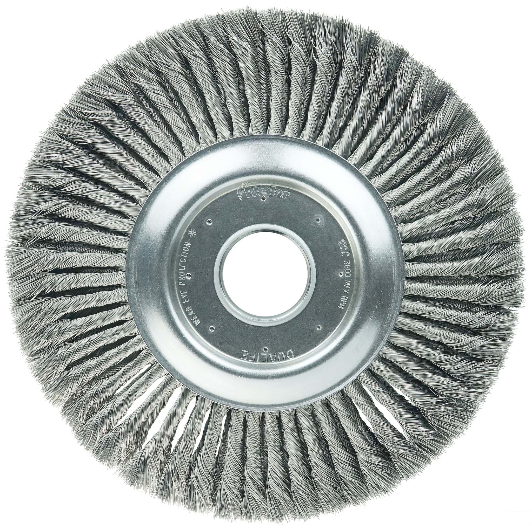 Picture of 12" Standard Twist Knot Wire Wheel, .023" Steel Fill, 2" Arbor Hole