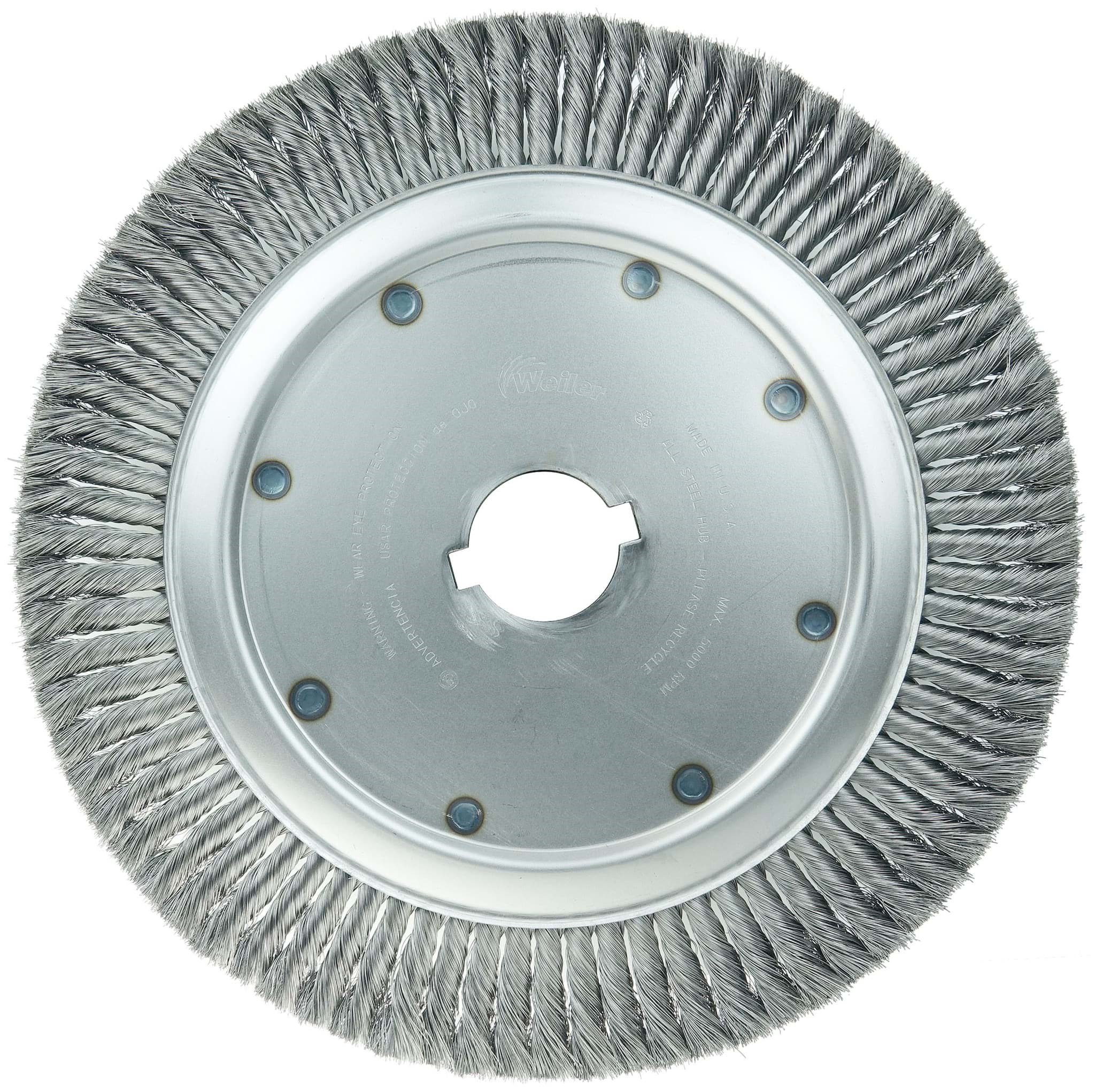 Picture of 15" High Density Standard Twist Knot Wire Wheel, .0118" Steel Fill, 2" Arbor Hole
