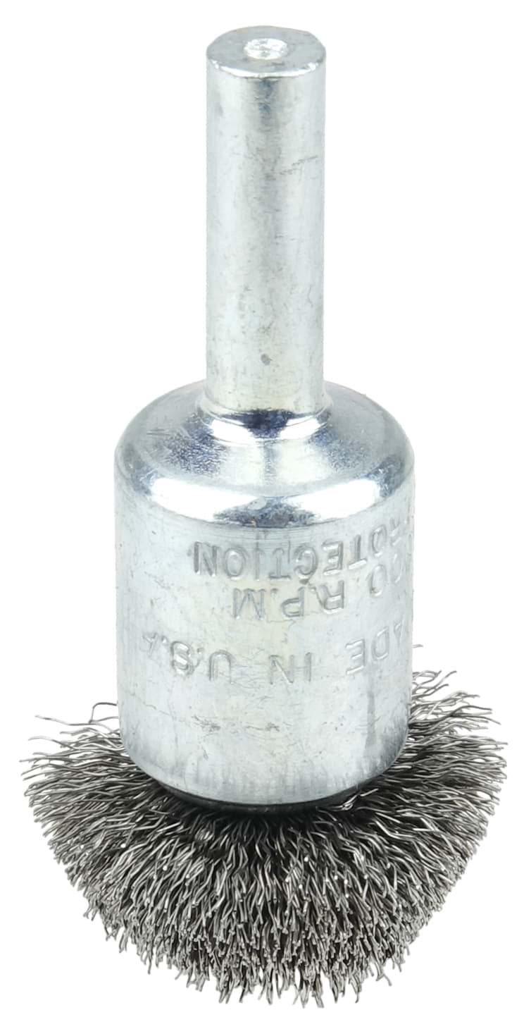 Picture of 1" Circular Flared Crimped Wire End Brush, .008" Steel Fill