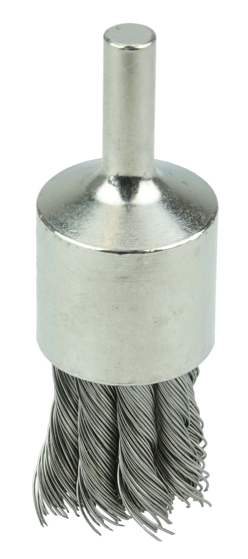 Picture of 3/4" Nickel-Plated Cup End Brush, .014" Stainless Steel Knot Wire Fill