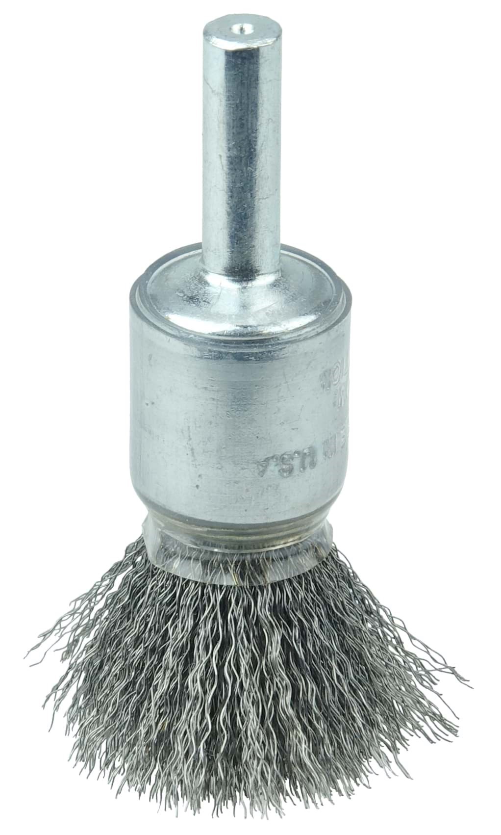 Picture of 1/2" Coated Cup Crimped Wire End Brush, .006" Steel Fill