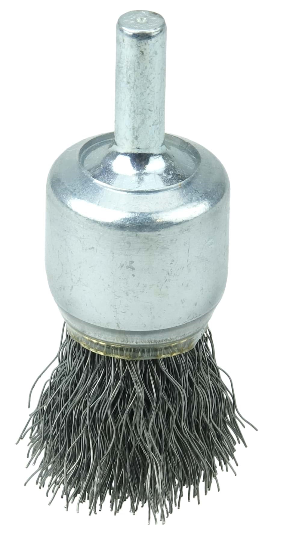 Picture of 3/4" Coated Cup Crimped Wire End Brush, .0104" Steel Fill
