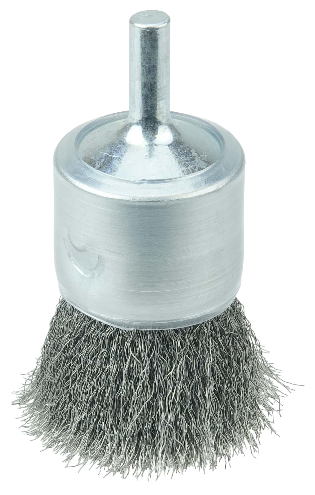 Picture of 1" Coated Cup Crimped Wire End Brush, .006" Steel Fill