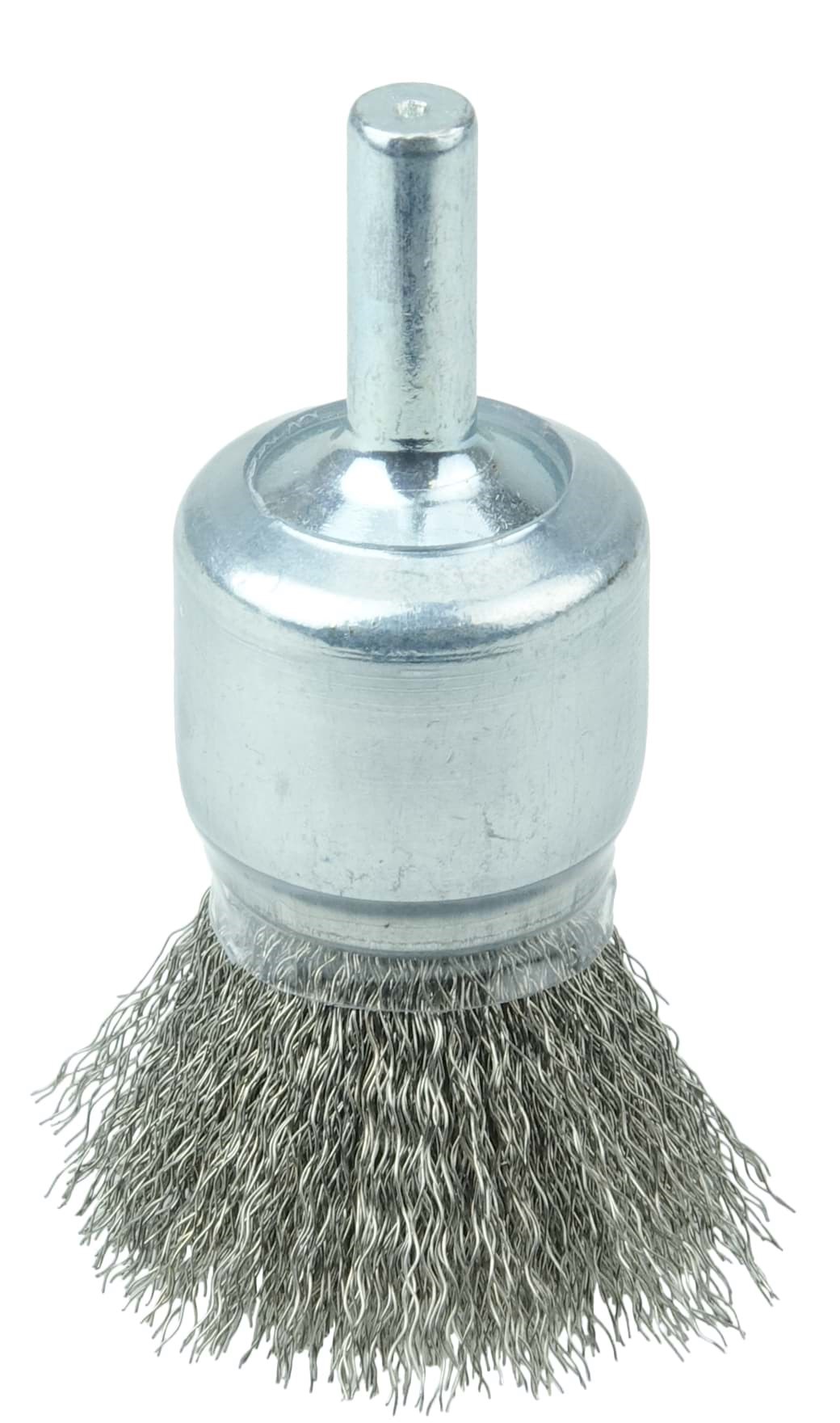 Picture of Coated Cup Crimped Wire End Brush 3/4", .006" Stainless Steel Fill