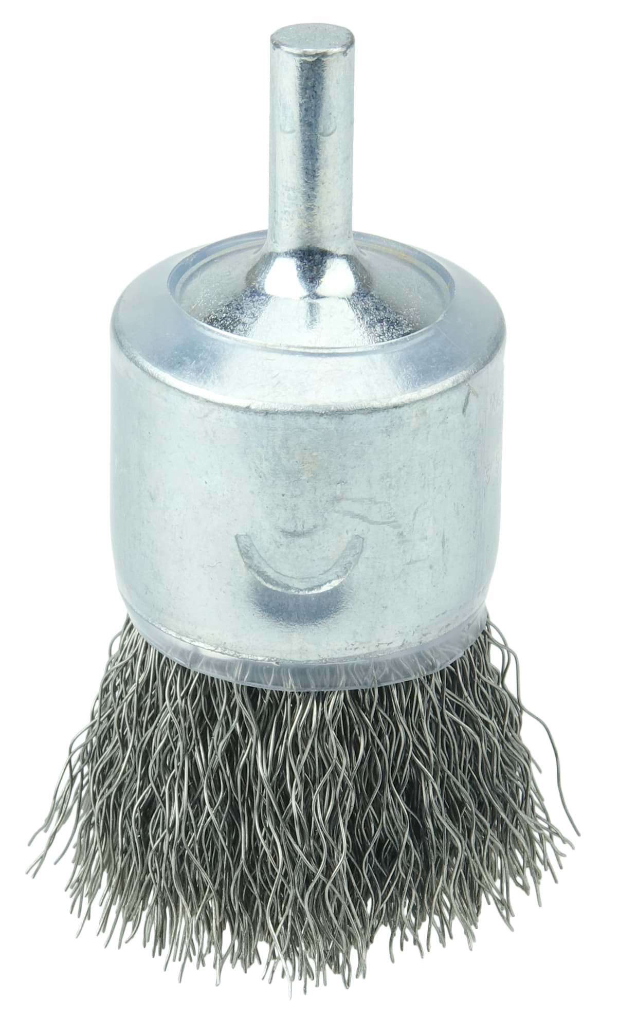 Picture of 1" Coated Cup Crimped Wire End Brush, .0104" Stainless Steel Fill
