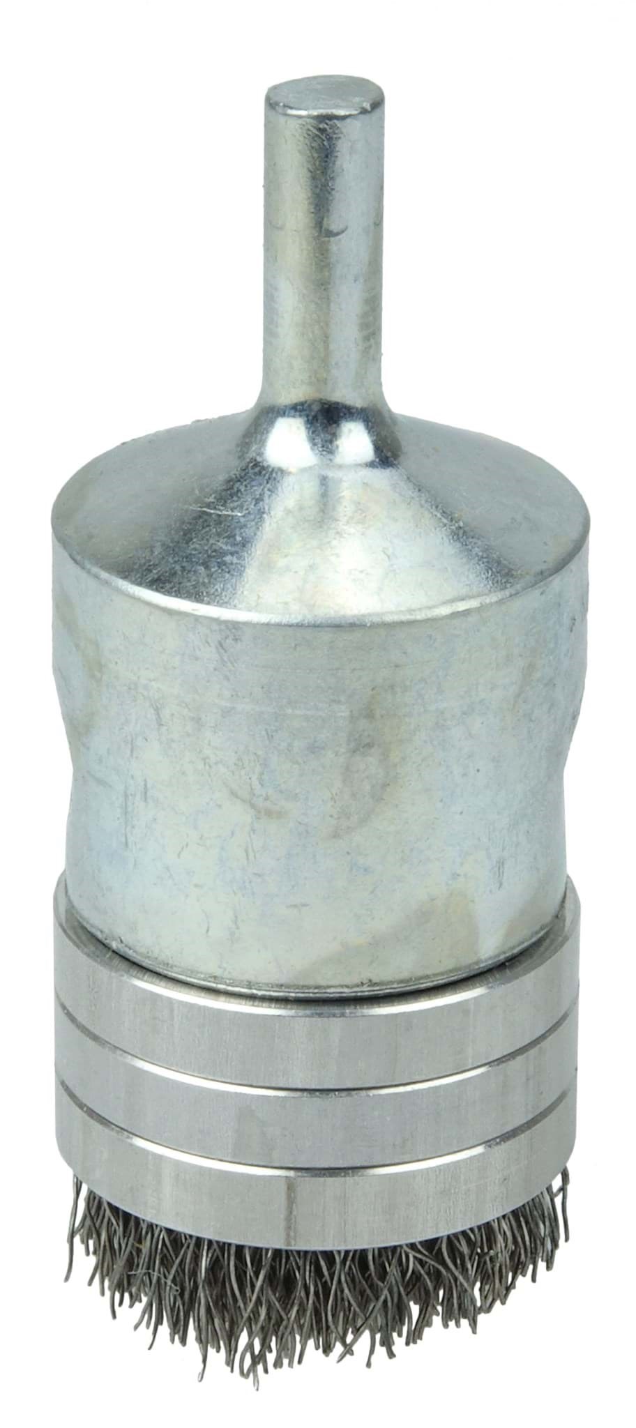 Picture of 1" Banded Crimped Wire End Brush, .0104" Stainless Steel Fill