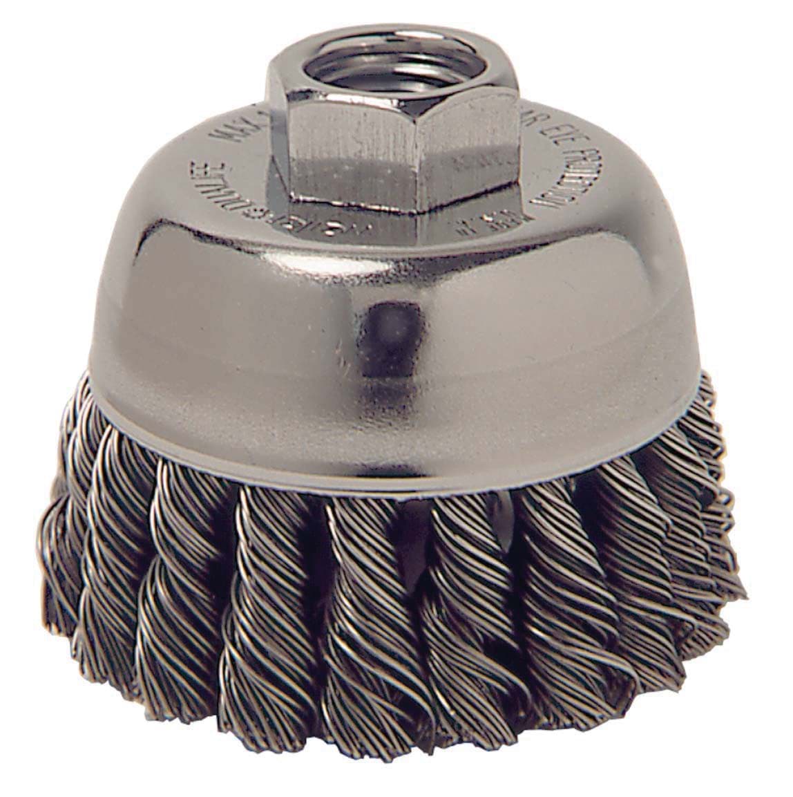 Picture of 2-3/4" Single Row Knot Wire Cup Brush, .014" Steel Fill, M14 x 2.0 Nut