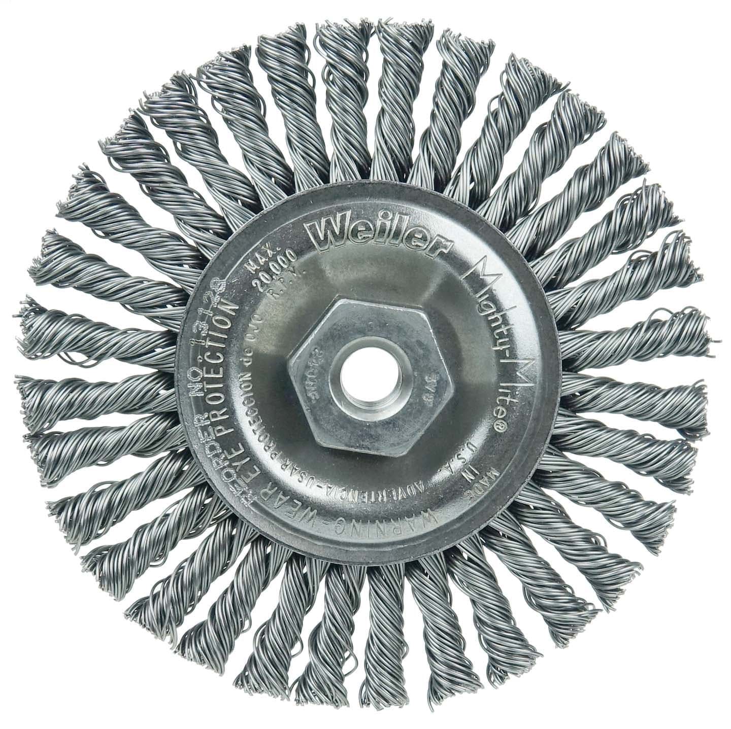 Picture of Mini Roughneck 4" Stringer Bead Wheel, .020" Steel Fill, 3/8"-24 UNF Nut