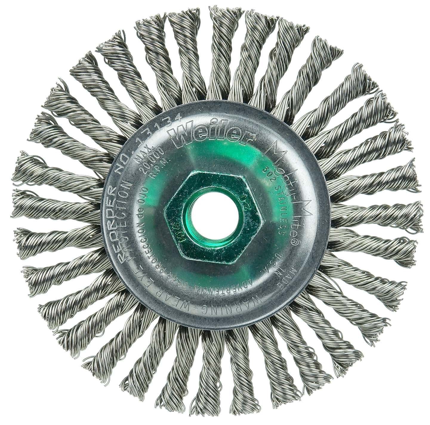 Picture of Mini Roughneck 4" Stringer Bead Wheel, .020" Stainless Steel Fill, M14x2.0 Nut
