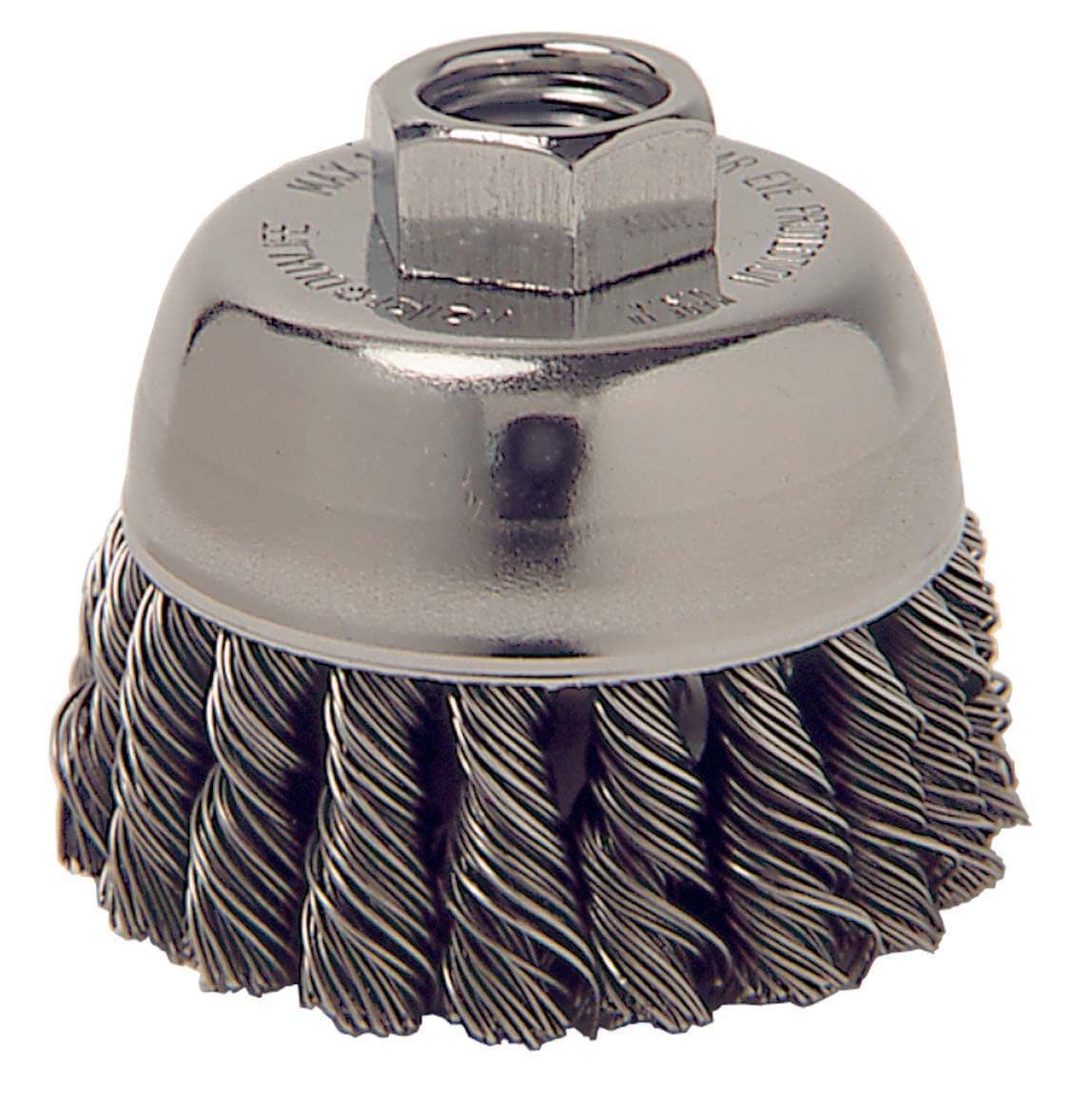 Picture of 2-3/4" Single Row Knot Wire Cup Brush, .020" Steel Fill, M14 x 2.0 Nut
