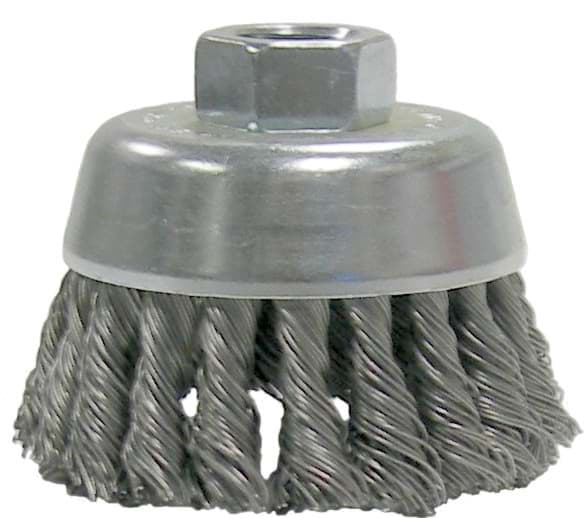 Picture of 2-3/4" Single Row Knot Wire Cup Brush, .020" Steel Fill, M14 x 2.0 Nut