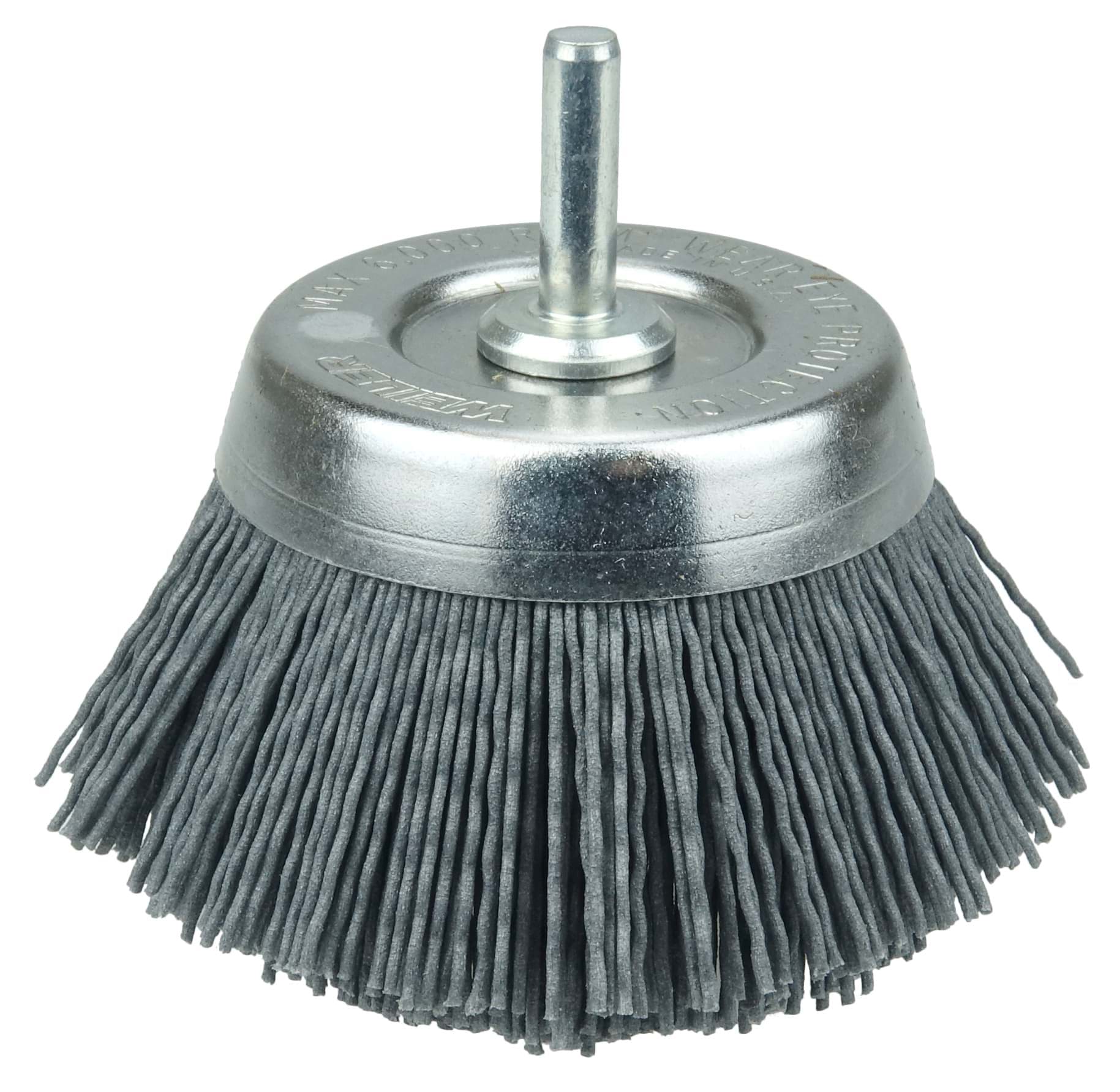 Picture of 2-3/4" Nylox Utility Cup Brush, .040/120SC Crimped Fill, 1/4" Stem