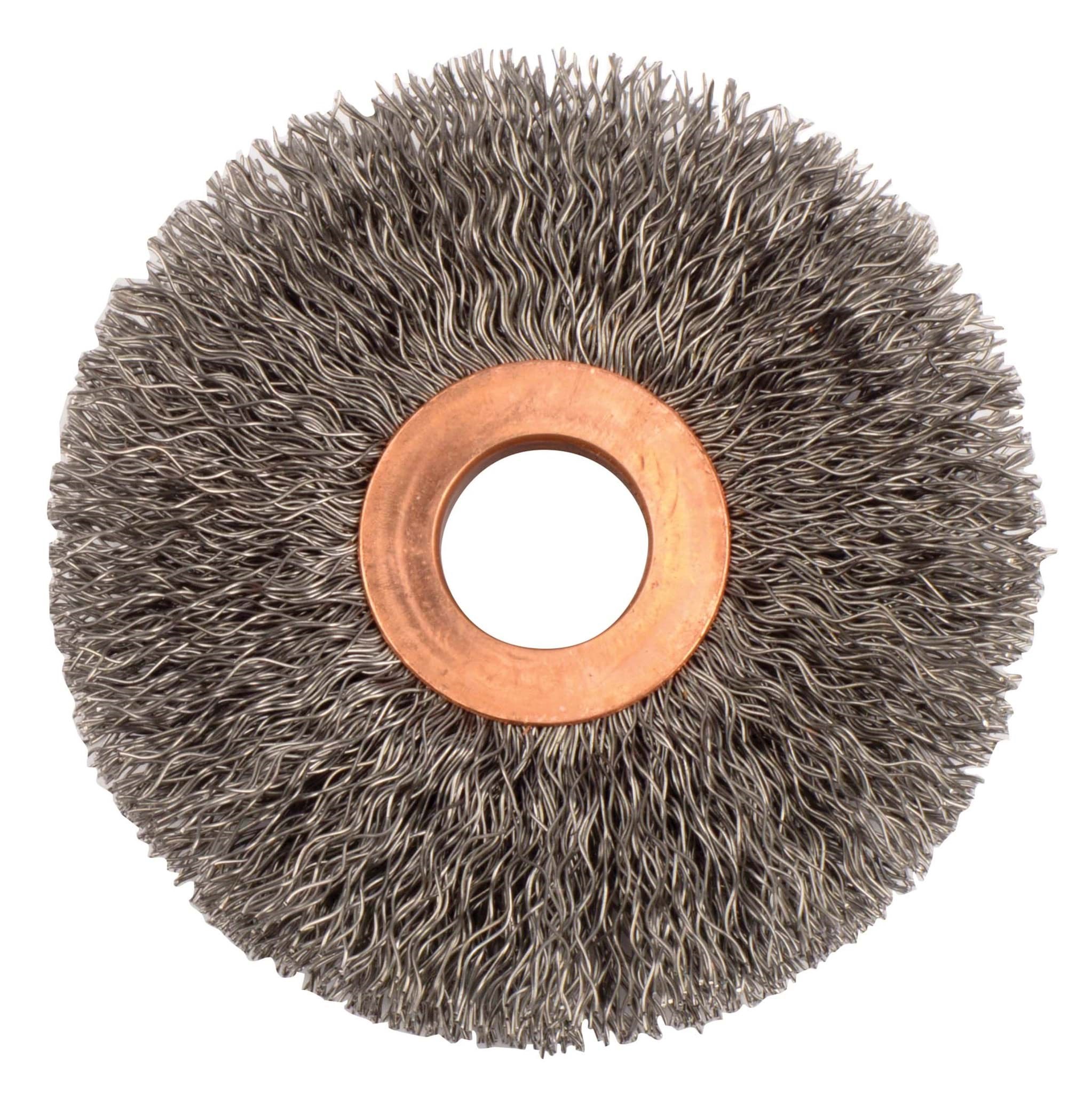 Picture of 3" Small Diameter Crimped Wire Wheel, .0118" Steel Fill, 5/8" Arbor Hole