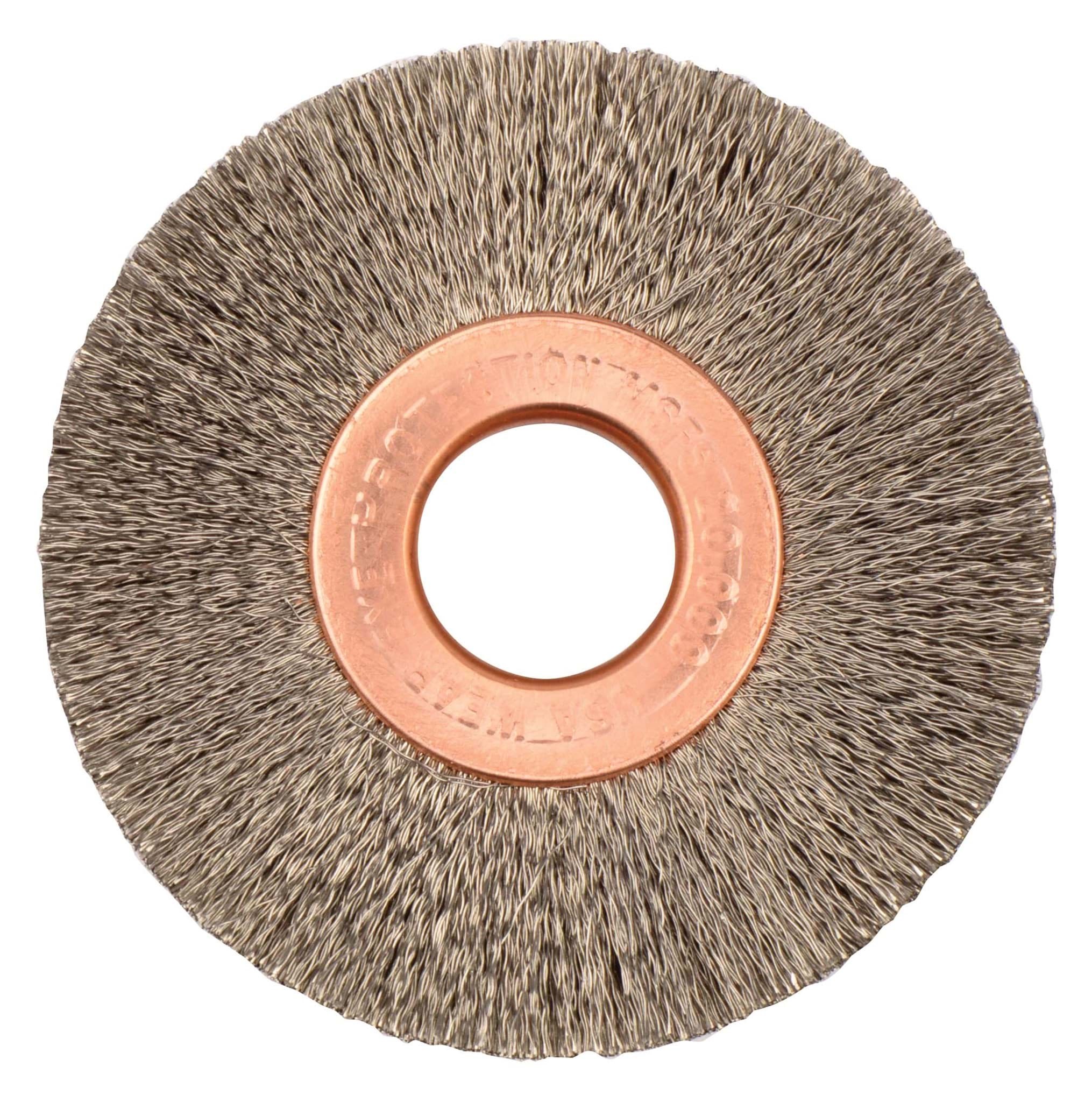 Picture of 2" Small Diameter Crimped Wire Wheel, .003" Steel Fill, 1/2" Arbor Hole