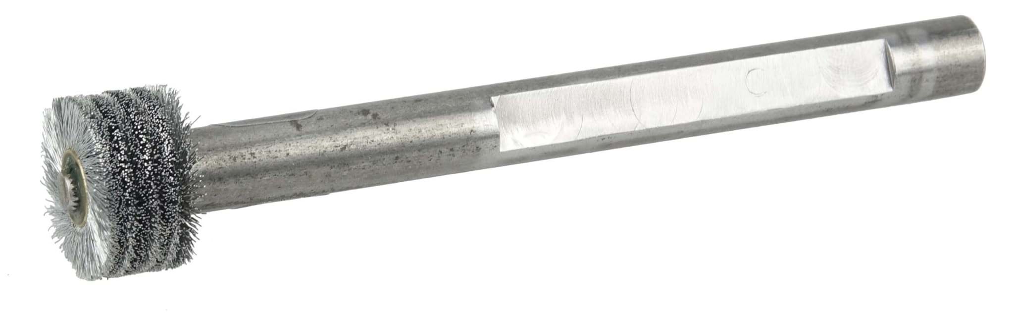 Picture of Bore-Rx 3/4"Dia. Internal Brush Deburring Tool, .005" Crimped Steel Wire Fill, 3/8" Face, 3/8" Stem