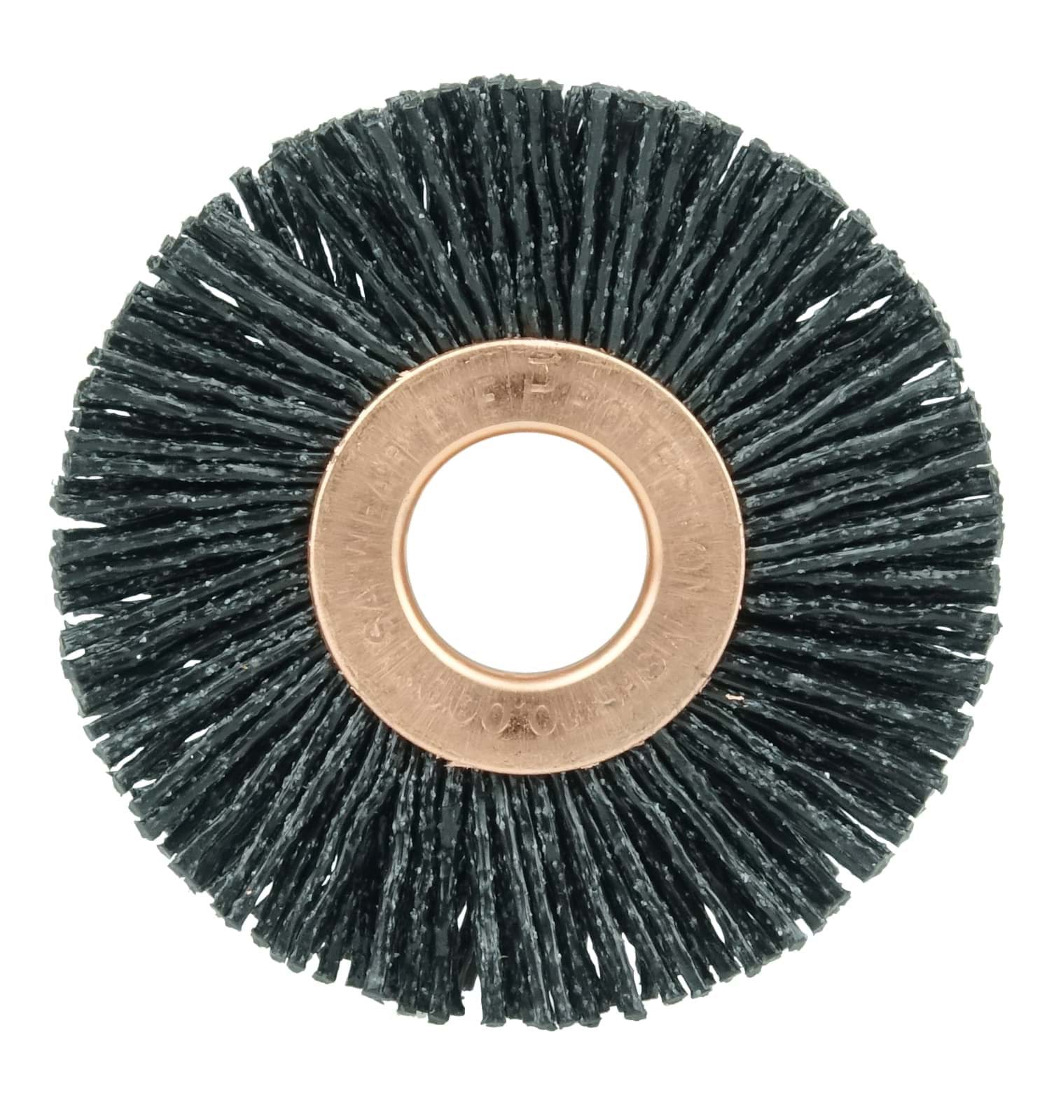 Picture of Burr-Rx 2" Small Diameter Wheel Brush, .055/80CG Crimped Fill, 1/2" Arbor Hole