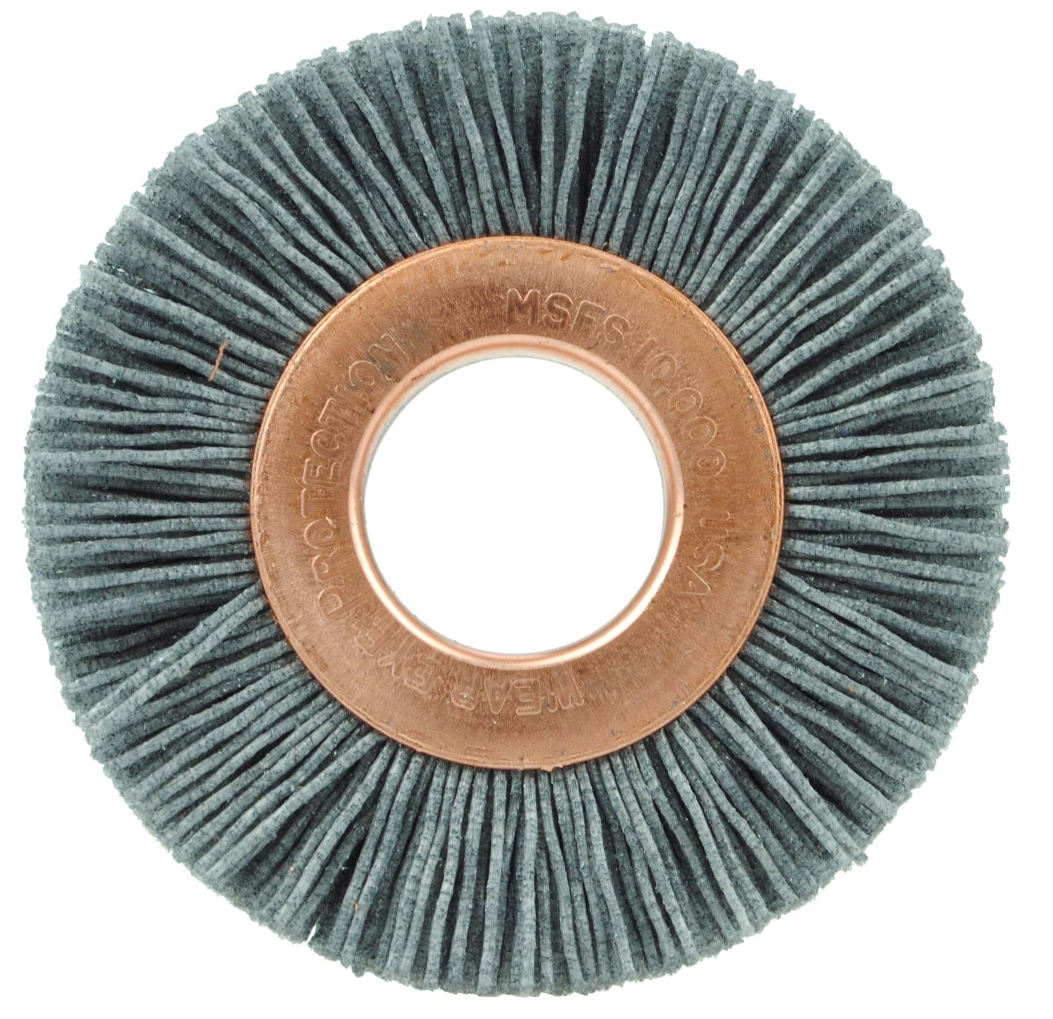 Picture of 2" Small Diameter Nylox Wheel Brush, .022/120SC Crimped Fill, 5/8" Arbor Hole