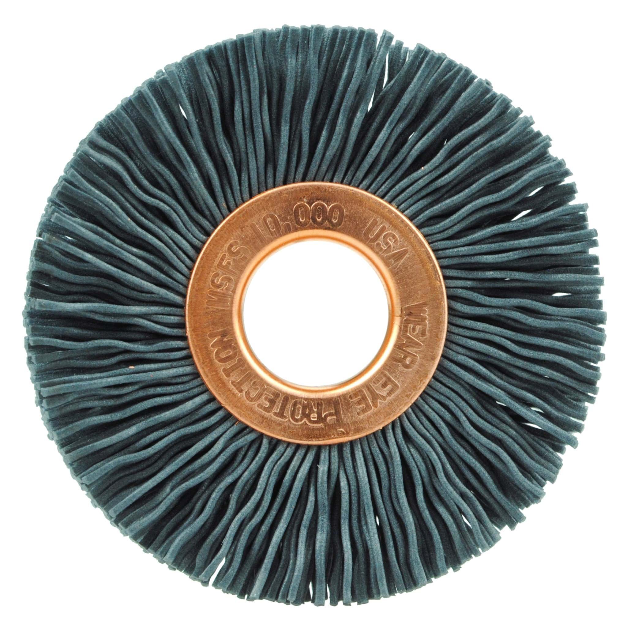 Picture of 2" Small Diameter Nylox Wheel Brush, .040/120SC Crimped Fill, 1/2" Arbor Hole