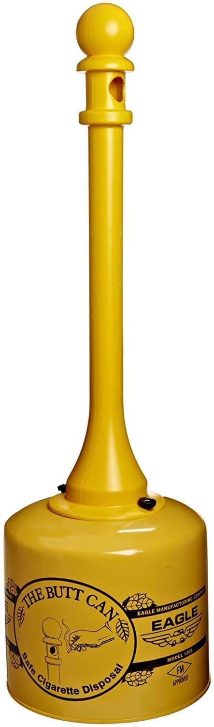 Picture of Cigarette Receptacle Metal Yellow Eagle – 5gal. 