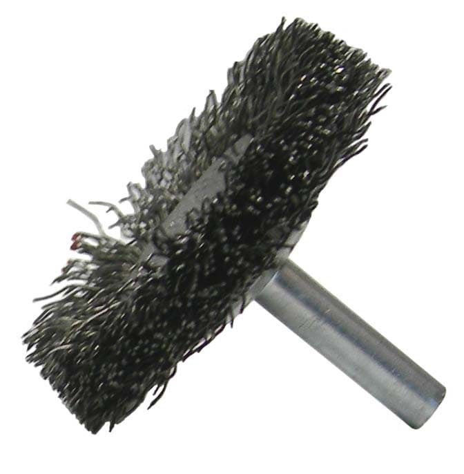 Picture of 2-1/2" Stem-Mounted Concave Crimped Wire Wheel, .014" Steel Fill, 1/4" Stem