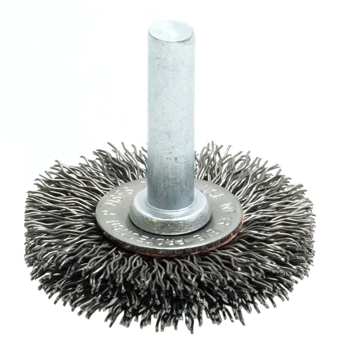 Picture of 1-1/2" Stem-Mounted Crimped Wire Radial Wheel, .014" Steel Fill, 1/4" Stem