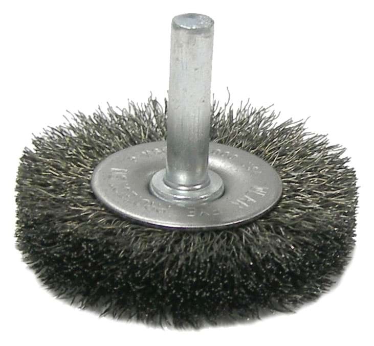 Picture of 2" Stem-Mounted Crimped Wire Radial Wheel, .0118" Steel Fill, 1/4" Stem