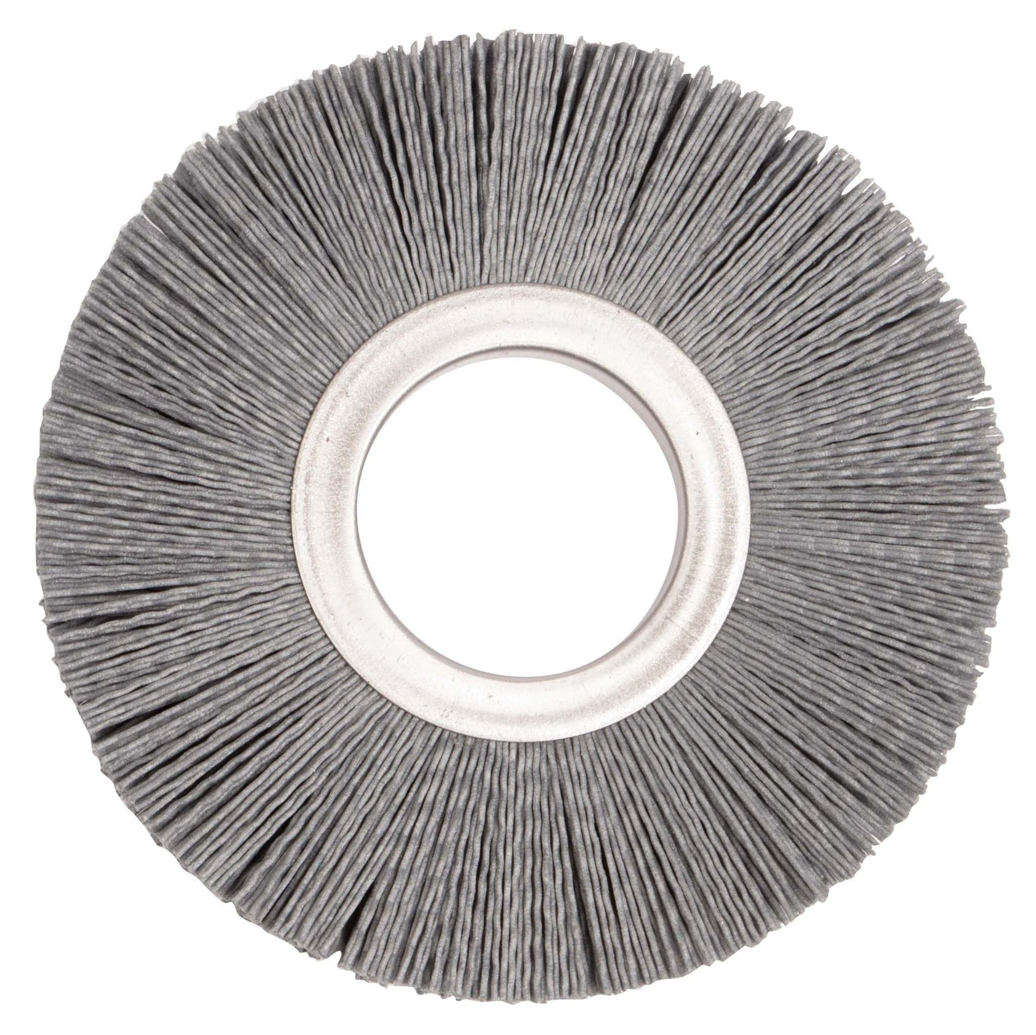 Picture of 6" Nylox Metal Hub Wheel Brush, .022/320SC Crimped Fill, 2" Arbor Hole
