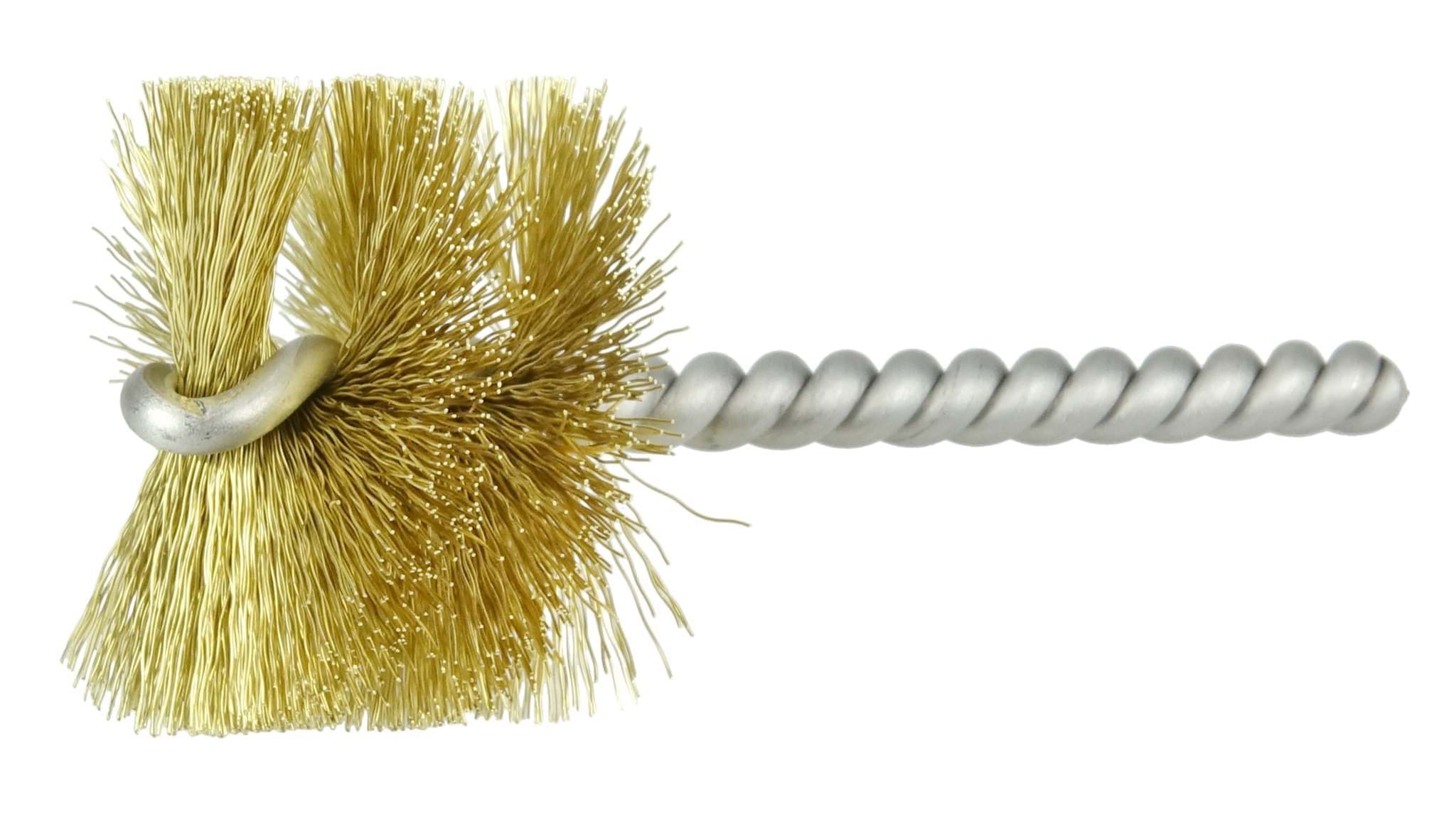 Picture of 1-1/2" Power Tube Brush, .008" Brass Wire Fill, 1" Brush Length