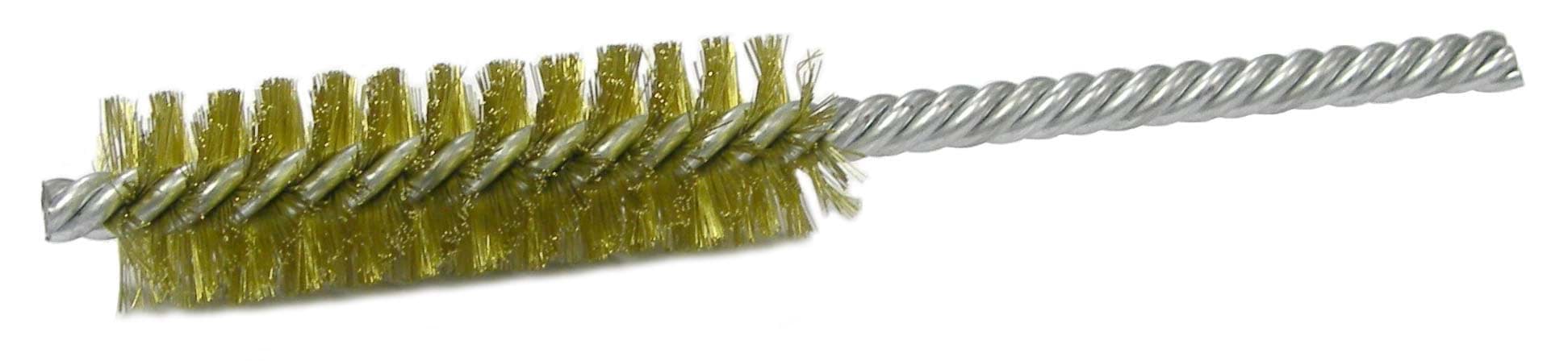 Picture of 1/2" Power Tube Brush, .006" Brass Wire Fill, 2" Brush Length