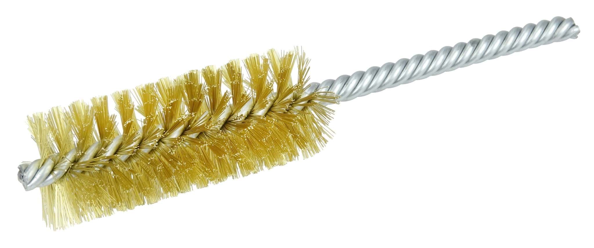 Picture of 1" Power Tube Brush, .006" Brass Wire Fill, 2-1/2" Brush Length