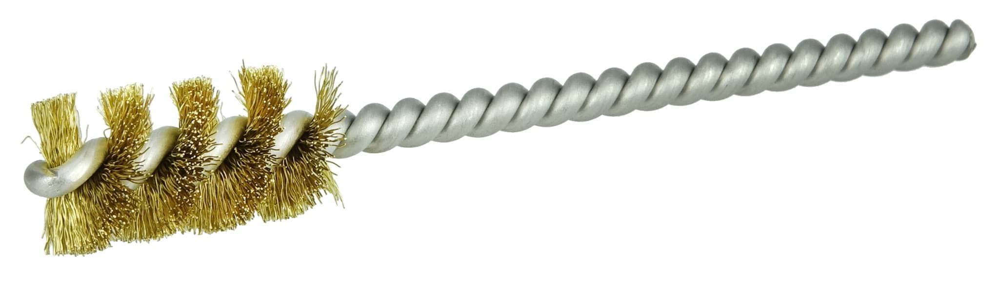 Picture of 1/4" Power Tube Brush, .004" Brass Wire Fill, 1" Brush Length