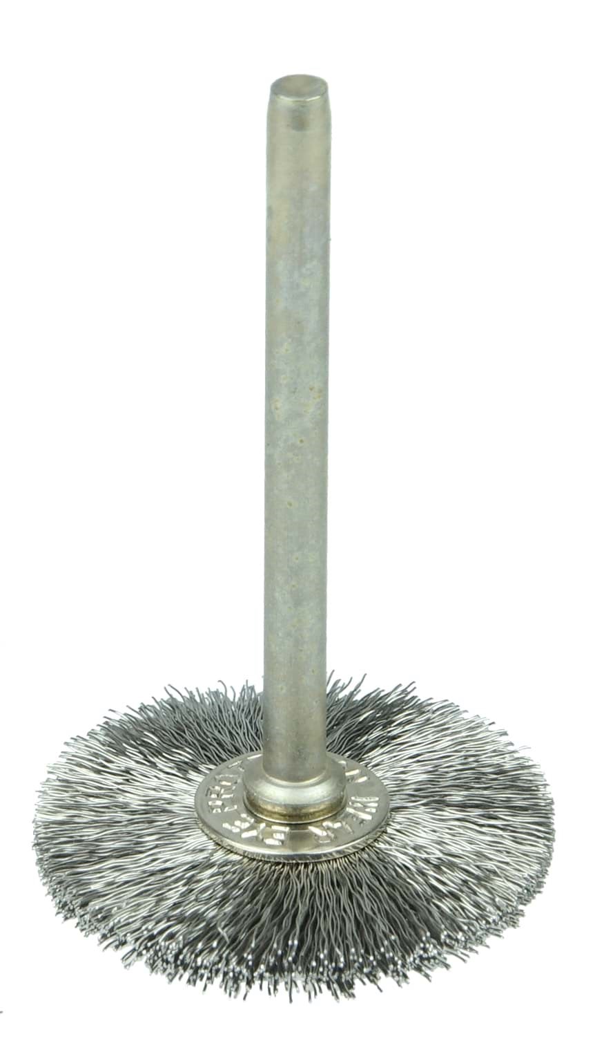 Picture of 1" Miniature Wire Wheel, .005" Stainless Steel Fill, 1/8" Stem