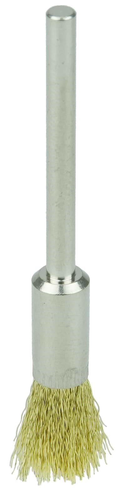 Picture of 1/4" Miniature Wire End Brush, .005" Brass Fill, 1/8" Stem