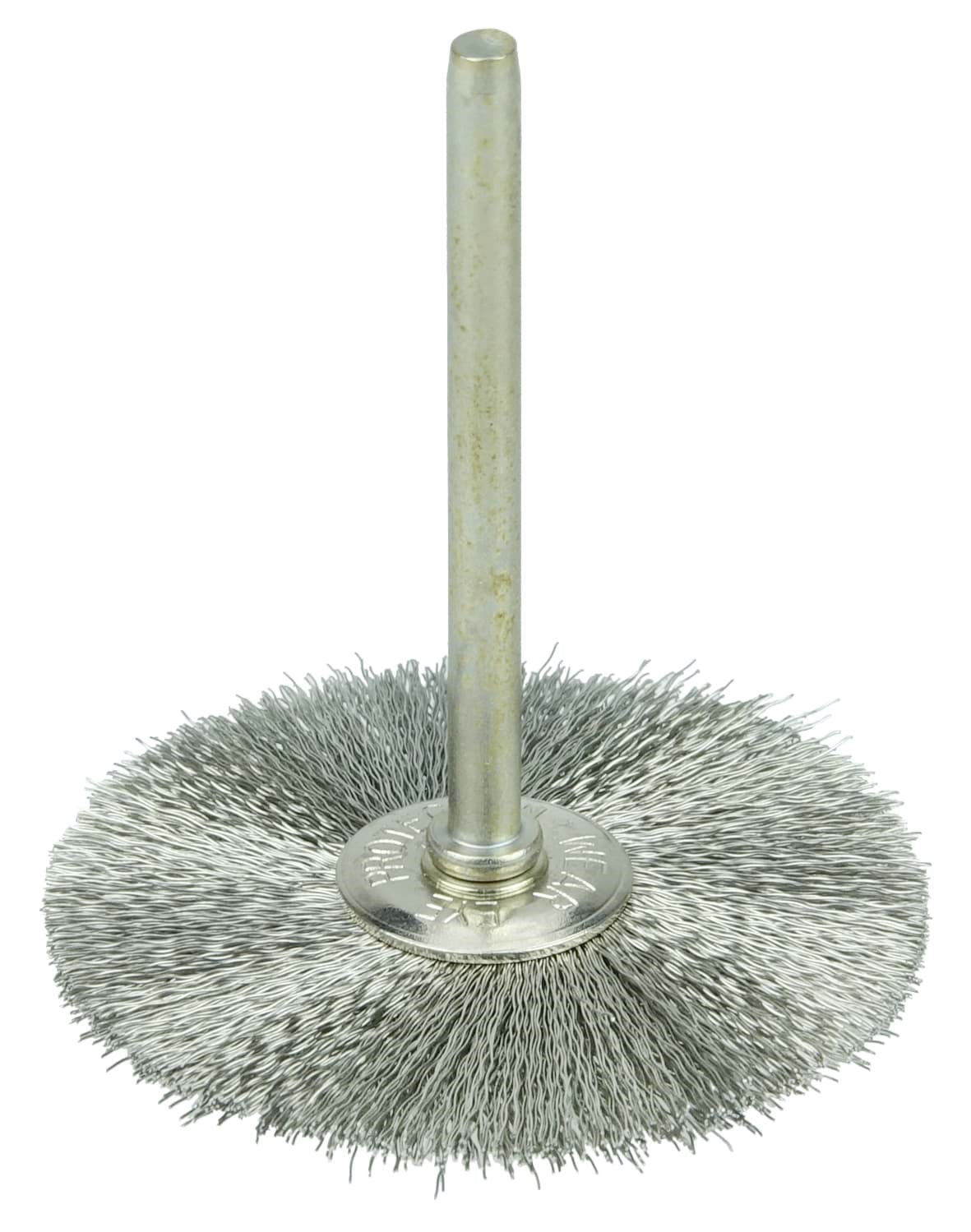 Picture of 1-1/2" Miniature Wire Wheel, .005" Stainless Steel Fill, 1/8" Stem