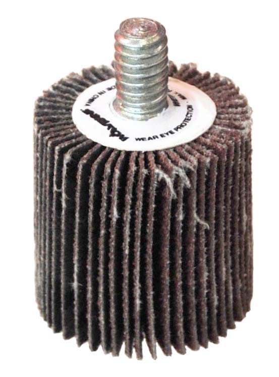 Picture of 1" x 1" x 60AO Wolverine Coated Abrasive Flap Wheel, 1/4-20 Threaded Stem